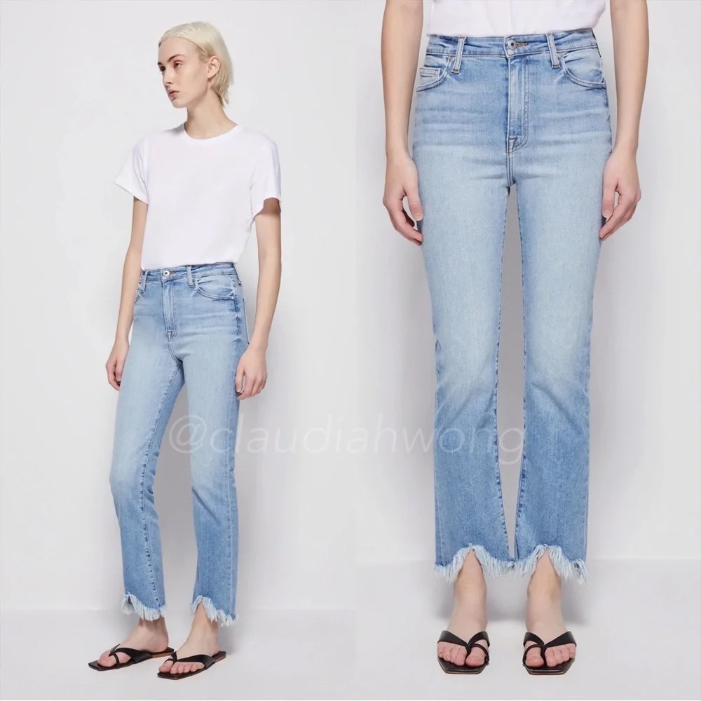 JONATHAN SIMKHAI River High Rise Straight Leg Jeans in Palisades Vintage Blue